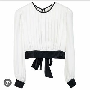 Alice + Olivia White and Black Blouse